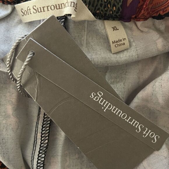 Soft Surroundings Curio Pants Wide Leg Elastic Waist Pull On Boho XL New y12 - Picture 8 of 8